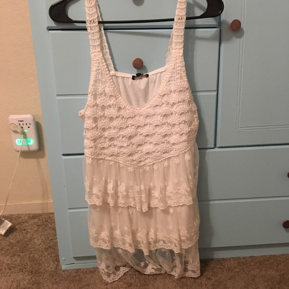Rxb white lace top